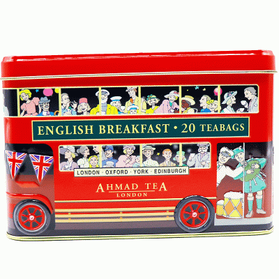 خرید چای کیسه ای احمد مدل اتوبوسی قوطی فلزیAhmad Tea London