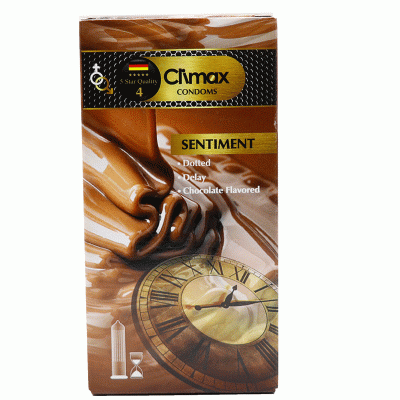 خرید کاندوم شکلاتی کلایمکس مدل SENTIMENT 4-بسته 12 عددی